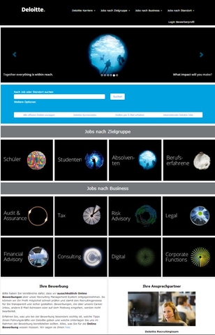 Karriereseite von Deloitte